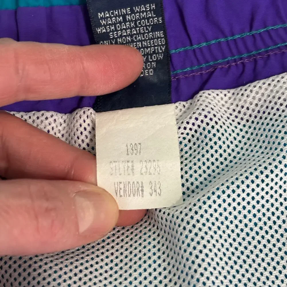 Lands‎ End Swim Trunks Mens XL Blue Shorts Thighs Out Pockets 4